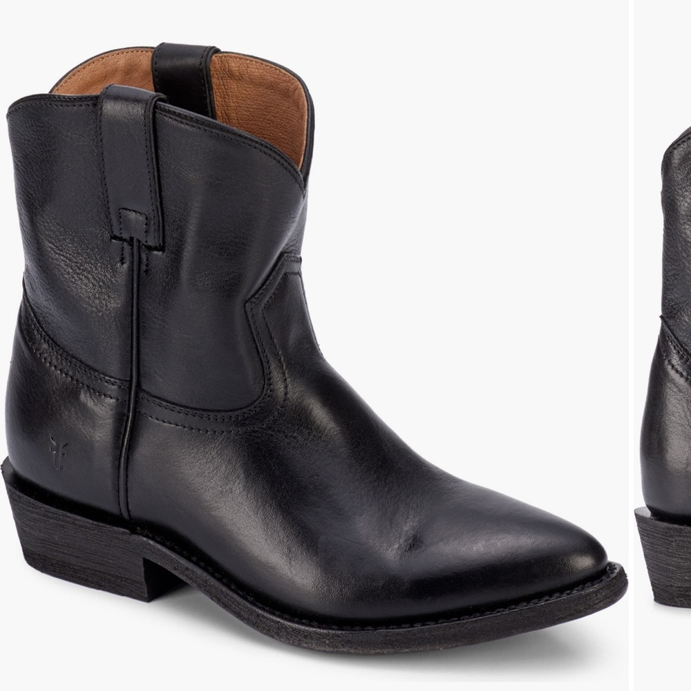 New Frye Billy Short Leather Boot Black Sz 10